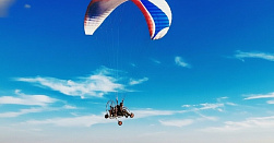 Полёт с инструктором на мотопараплане 