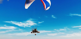 Полёт с инструктором на мотопараплане 